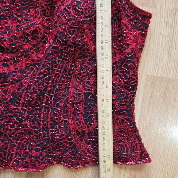 Andretta Donatello Vintage 90s Y2K Silk Beaded Top L Fairy Grunge Whimsigoth - Picture 11 of 11